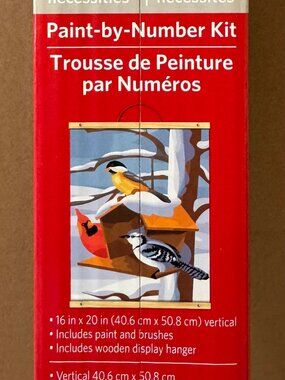 Birds in Snow Paint-by-Number Kit Artist's Loft NWT 16x20" cardinal blue jay
